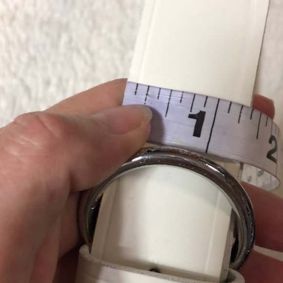 Italian Leather Silver hardware Belt